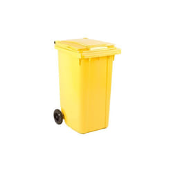 Conteneur à déchets 240 litres tri sélectif 2 roues - jaune - Maxiburo