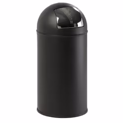 EKO Poubelle avec couvercle à pression 40 L Noir mat