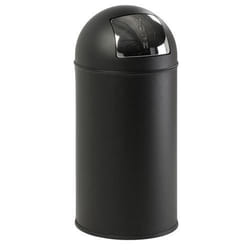 EKO Poubelle avec couvercle à pression 40 L Noir mat
