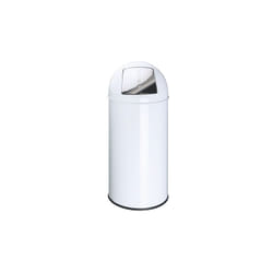 V-part - Poubelle Push Can métal blanc 40 l