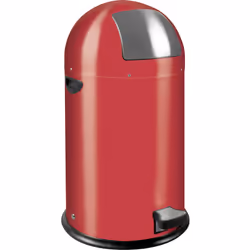 Poubelle à poussoir avec pédale, capacité 33 l, h x ø 700 - EKO