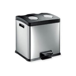 EKO - Europe VB 9228 poubelle Rectangulaire Noir, Acier inoxydable