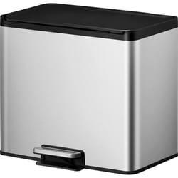 EKO - Poubelle à pédale Recycler, en acier, 30 l, collecteur à