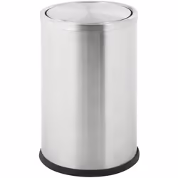 Collecteur de déchets à couvercle basculant, capacité 10 l, h x Ø 300 x 200 mm, inox mat. Produit livré = monté. Capacité = 1 ...