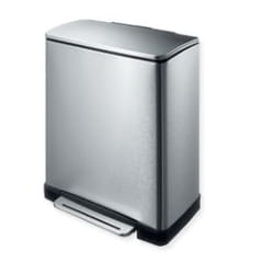 EKO - Europe E-Cube Step Bin 28+18L VB 9268 Rectangulaire Acier inoxydable