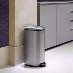 EKO Poubelle à pédale Grace 35 L Argenté mat