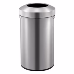 EKO Poubelle à ouverture dessus Urban 90 L Argenté mat