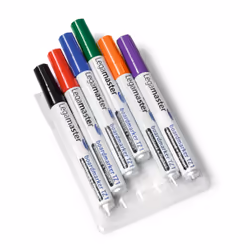 Legamaster TZ1 marqueur pour tableau blanc assorti 6pcs, 6 pièce(s), Noir, Bleu, Vert, Orange, Rouge, Violet, Blanc, 1,5 mm,  ...