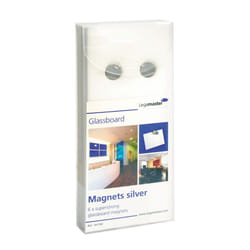 Legamaster aimant tableau en verre argent 6pcs