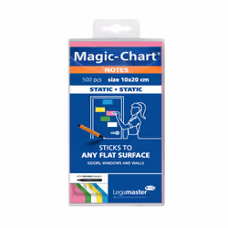 Legamaster Magic-Chart notes 10x20cm assorti 500pcs, Bleu, Vert, Rose, Blanc, Jaune, Polypropylène (PP), 100 mm, 200 mm, 464 ...