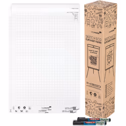 Legamaster SKETCH ECO bloc-papier quadrillé 2x 50 feuilles, 0,12 mm, 650 mm, 980 mm, 2,5 kg, 140 mm, 710 mm
