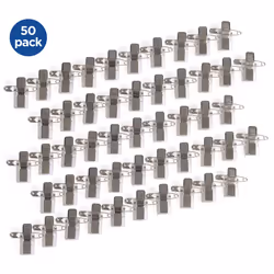 Europel 121266 Accessoire de porte-badge Porte-badge avec clip Argent 50 pièce(s)