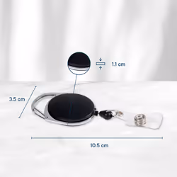 Europel 121284 Accessoire de porte-badge Porte-badge avec enrouleur Noir 10 pièce(s)