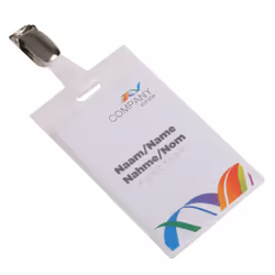 Europel 121287, Porte-badge, Portrait, Polyvinyl chloride (PVC), Transparent, 60 mm, 90 mm