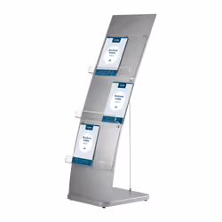 Europel 350502, Stand d'information, A4, Acrylique, Aluminium, Panneaux MDF, Argent, Transparent, verticale, 471 mm