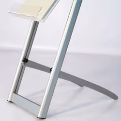 Europel 350504 support de panneau et stand d'information A3 Acrylique, Aluminium Argent, Transparent