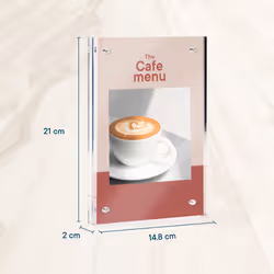 Europel 351010 support de panneau et stand d'information A5 Acrylique Transparent
