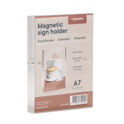 Europel 351012 support de panneau et stand d'information A7 Acrylique Transparent