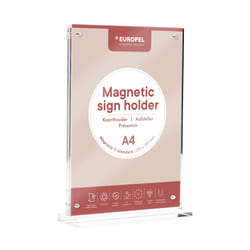 Europel 351015 support de panneau et stand d'information A4 Acrylique Transparent