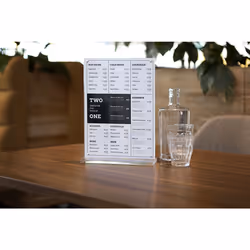 Europel 351015 support de panneau et stand d'information A4 Acrylique Transparent