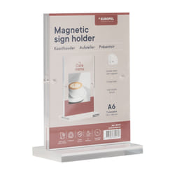 Europel 351017 support de panneau et stand d'information A6 Acrylique Transparent
