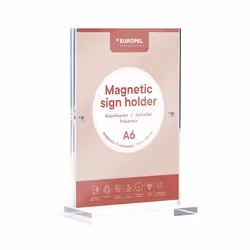 Europel 351017 support de panneau et stand d'information A6 Acrylique Transparent
