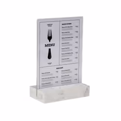 Europel 351021, Stand d'information, A5, Acrylique, Polystone, Transparent, Blanc, verticale, 148 mm