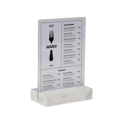Europel 351021 support de panneau et stand d'information A5 Acrylique, Polystone Transparent, Blanc