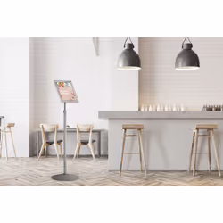 Europel 355035 support de panneau et stand d'information A4 Aluminium, Acier Argent