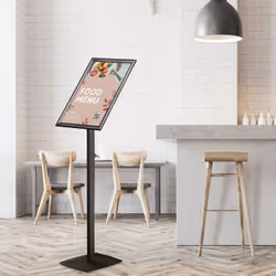 Europel 355044 support de panneau et stand d'information A3 Aluminium, Acier Noir