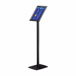 Europel 355045 support de panneau et stand d'information A4 Aluminium, Acier Noir