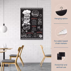 Europel 356212 tableau à craie et accessoires Noir Panneaux MDF