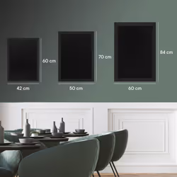 Europel 356221 tableau à craie et accessoires Noir Panneaux MDF, Bois de pin