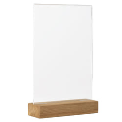 Europel 356310 support de panneau et stand d'information A5 Acrylique, Chêne Transparent, Bois