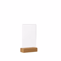 Europel 356311 support de panneau et stand d'information A6 Acrylique, Chêne Transparent, Bois