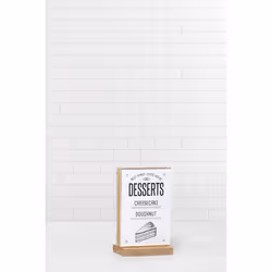 Europel 356313 support de panneau et stand d'information A6 Acrylique, Bois Transparent, Bois