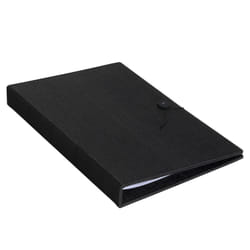 Europel 425000 porte-document Lin, Polyvinyl chloride (PVC) Noir