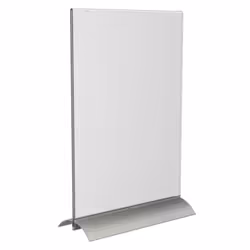 Europel 350062 support de panneau et stand d'information A4 Acrylique, Aluminium Argent