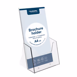 Europel 350070, Support de panneau, A4, Polystyrène, Transparent, verticale, 110 mm
