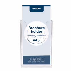 Europel 350075, Support de panneau, A4, Polystyrène, Transparent, verticale, 110 mm