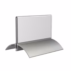Europel 350085 support de panneau et stand d'information Acrylique, Aluminium Transparent