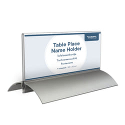 Europel 350086 support de panneau et stand d'information Acrylique, Aluminium Transparent