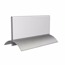 Europel 350086 support de panneau et stand d'information Acrylique, Aluminium Transparent