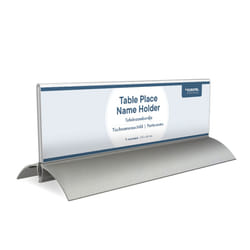 Europel 350087 support de panneau et stand d'information Acrylique, Aluminium Transparent