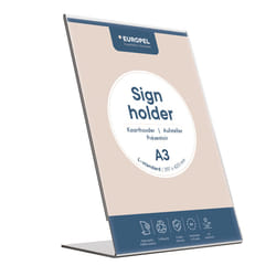 Europel 350127 support de panneau et stand d'information A3 Acrylique Transparent