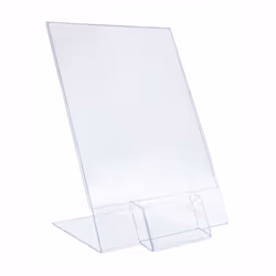 Europel 350128 support de panneau et stand d'information A4 Acrylique Transparent