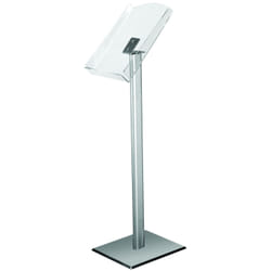 Europel 350500 support de panneau et stand d'information A4 Acrylique, Aluminium, Acier Argent, Transparent