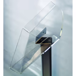 Europel 350500 support de panneau et stand d'information A4 Acrylique, Aluminium, Acier Argent, Transparent