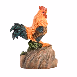 Esschert Design Begrüssungshahn Statut de jardin en forme d'oiseau Polyrésine Multicolore 1 pièce(s) - Vue supplémentaire 5
