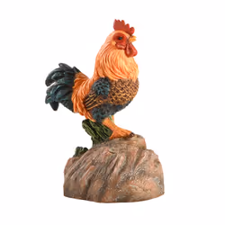Esschert Design Begrüssungshahn Statut de jardin en forme d'oiseau Polyrésine Multicolore 1 pièce(s) - Vue supplémentaire 6